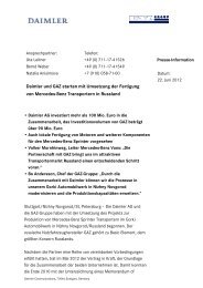 [PDF] Pressemitteilung: Daimler und GAZ starten mit ... - ptext.net
