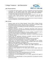 College Treasurer â Job Description