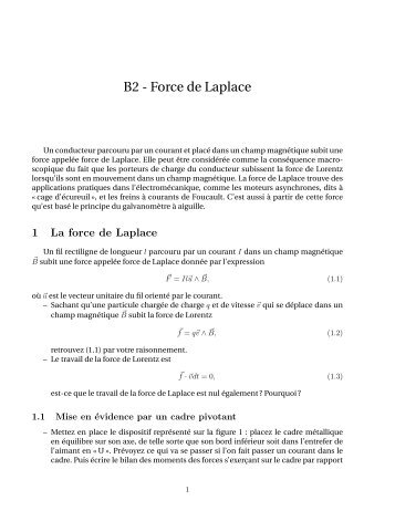 B2 - Force de Laplace - LMPT