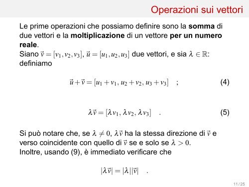 Vettori e geometria analitica in R3