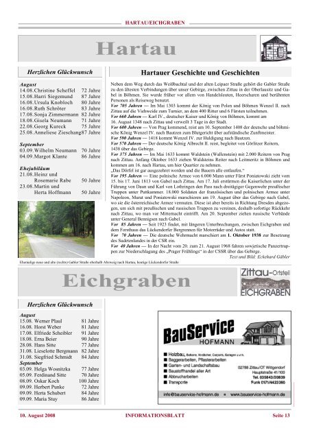 ZITTAUER STADTANZEIGER