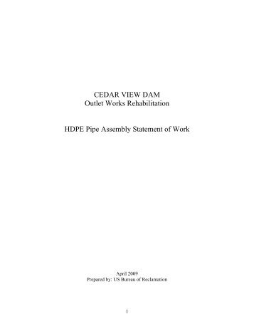 HDPE Pipe Assembly Statement of Work - IDEAS-EC