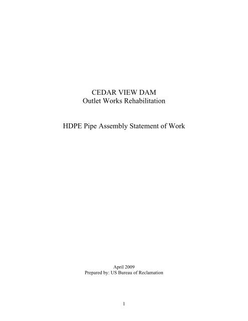 HDPE Pipe Assembly Statement of Work - IDEAS-EC