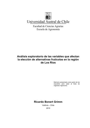 Universidad Austral de Chile - CyberTesis UACh - Universidad ...