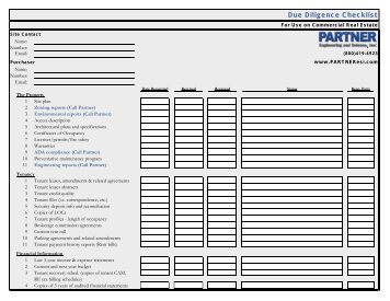 due diligence checklist