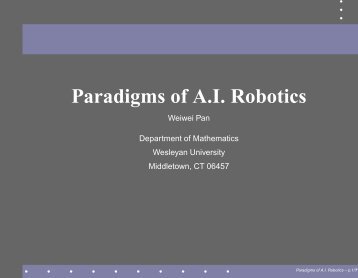 Paradigms of A.I. Robotics