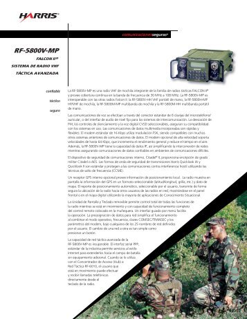 RF-5800V-MP Falcon II VHF Tactical Radio System Spanish - Harris ...