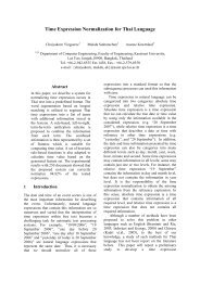 Time Expression Normalization for Thai Language - NAiST