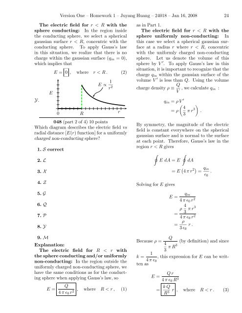 Version One â Homework 1 â Juyang Huang â 24018 â Jan 16 ...