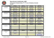 World Karate Confederation, WKC - Wkc Org â World Karate ...