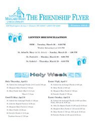 THE FRIENDSHIP FLYER - St Margaret Mary Parish