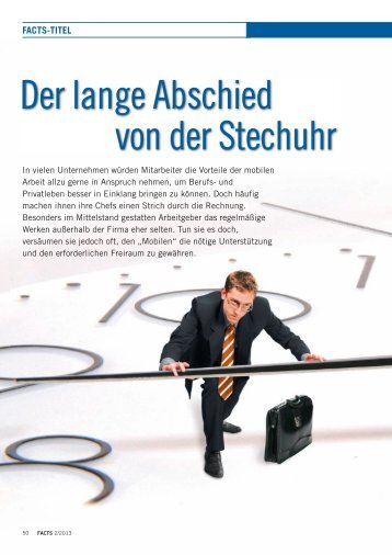 Der lange Abschied von der Stechuhr - FACTS Verlag GmbH