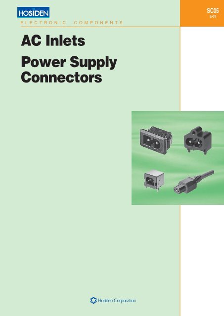 Ac Inlets Power Supply Connectors Hosiden