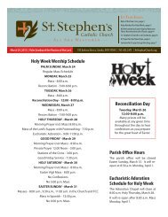 Reconciliation Day Eucharistic Adoration Schedule for Holy Week ...