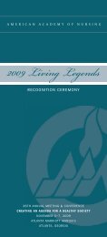 2009 Living Legends - American Academy of Nursing