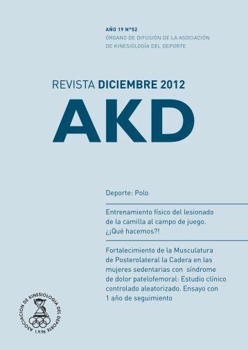 REVISTA DICIEMBRE 2012 - AsociaciÃ³n de KinesiologÃ­a del Deporte