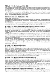 Spielberichte Vorrunde Saison 2012/2013 - FC Selb