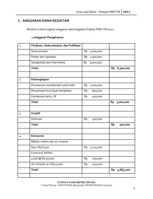 2011 04 04 - Proposal Paskah 2011