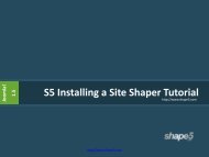 S5 Installing a Site Shaper Tutorial - Shape 5