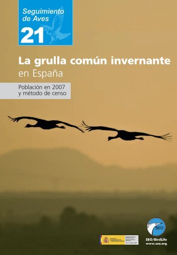 La grulla comÃºn invernante en EspaÃ±a - SEO/BirdLife