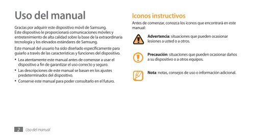 Samsung Galaxy S i9000 Manual de Usuario - Claro