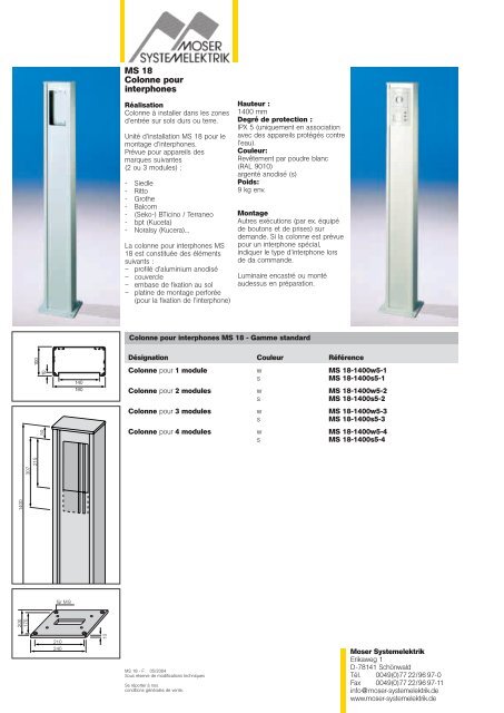 MS 18 Tor - Moser Systemelektrik