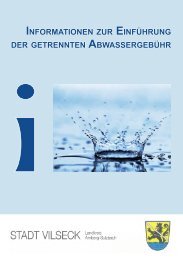 Infobroschüre zur getrennten Abwassergebühr - bei der Stadt Vilseck