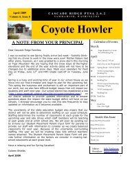May Coyote Howler - Cascade Ridge PTSA
