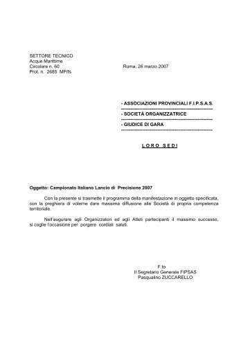 Campionato Italiano Lancio di Precisione - FIPSAS Napoli