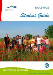Erasmus Student Guide - Szegedi Tudományegyetem