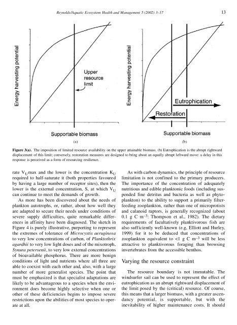 Resilience in aquatic ecosystems - hysteresis, homeostasis, and ...