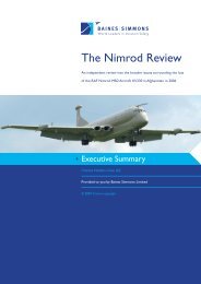 THE NIMROD REVIEW An independent review ... - Baines Simmons