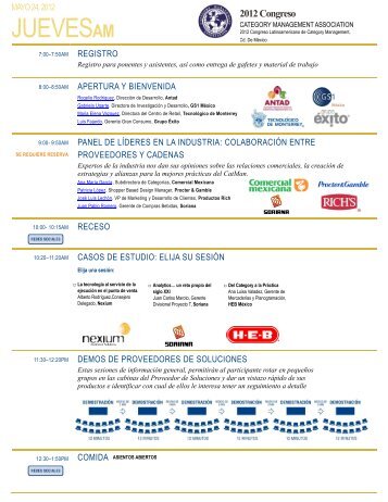 JUEVESAM 2012 Congreso - Category Management Association