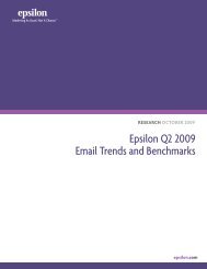 Epsilon Q2 2009 Email Trends and Benchmarks