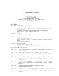 Christopher K. Wikle Education Employment Experience