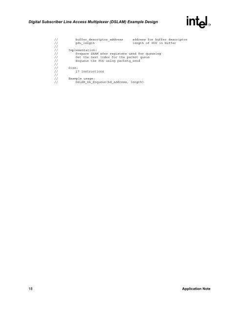 Digital Subscriber Line Access Multiplexer (DSLAM) Example Design