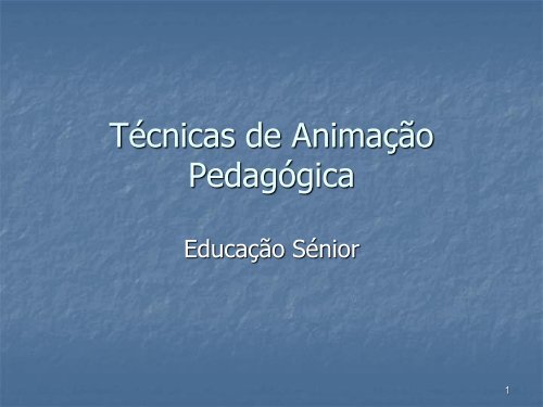 As necessidades educativas dos idosos