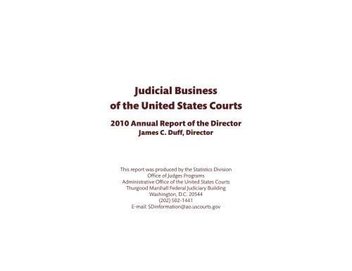 2010 Annual Director's Report - Judicial Discipline Reform