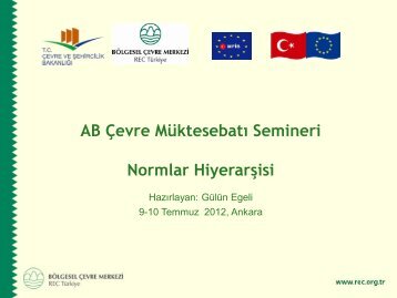 AB Ãevre MÃ¼ktesebatÄ± Semineri Normlar HiyerarÅisi