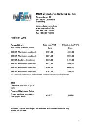 MSM Meyerdierks GmbH & Co. KG Pricelist 2009 - MSM Winches