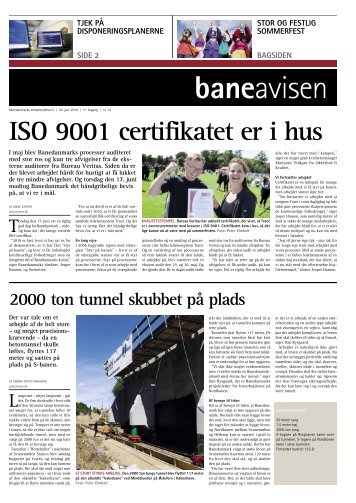 ISO 9001 certifikatet er i hus - Banedanmark
