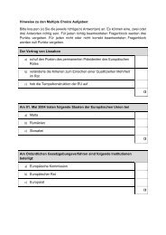 Beispielfragen Multiple Choice SoSe11 - Jean Monnet Lehrstuhl