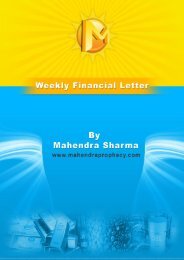 Weekly Financial Letter - Prophesies of Mahendra Sharma