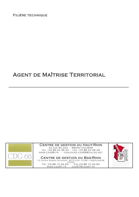 Agent de matrise territorial - Cdg68.fr