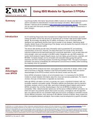 Xilinx Using IBIS Models for Spartan-3 FPGAs application note ...