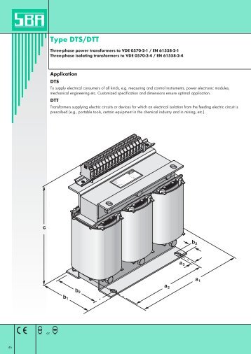 Type DTS/DTT - SBA-TrafoTech GmbH