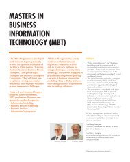 masters in business information technology (mbt) - INTI International ...