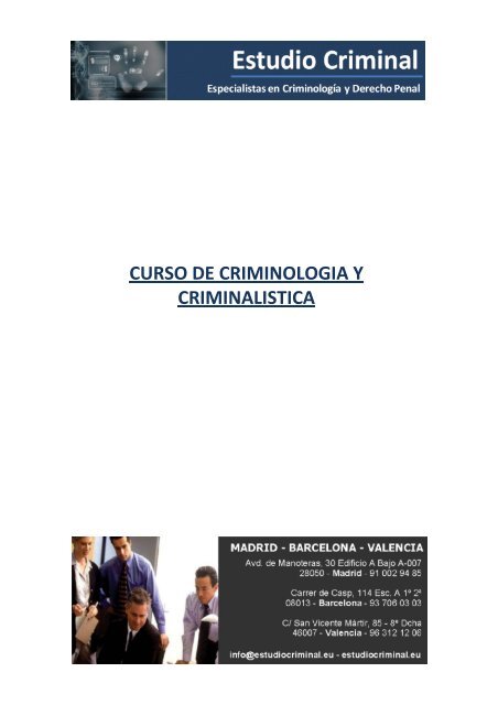 Curso de Criminologia y Criminalistica