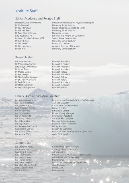 PDF version of SPRI Review 2011 - Scott Polar Research Institute ...