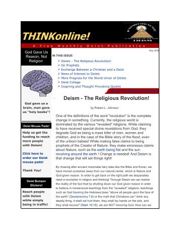 THINKonline! - World Union of Deists